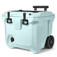 BrüTank 35-Quart Rolling Cooler Blue Agave